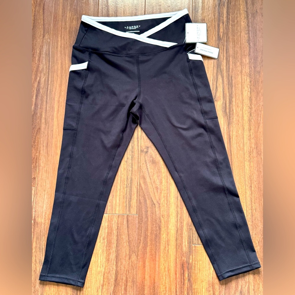 Laundry By Shelli Segal Capri Legging Black Size Medium
